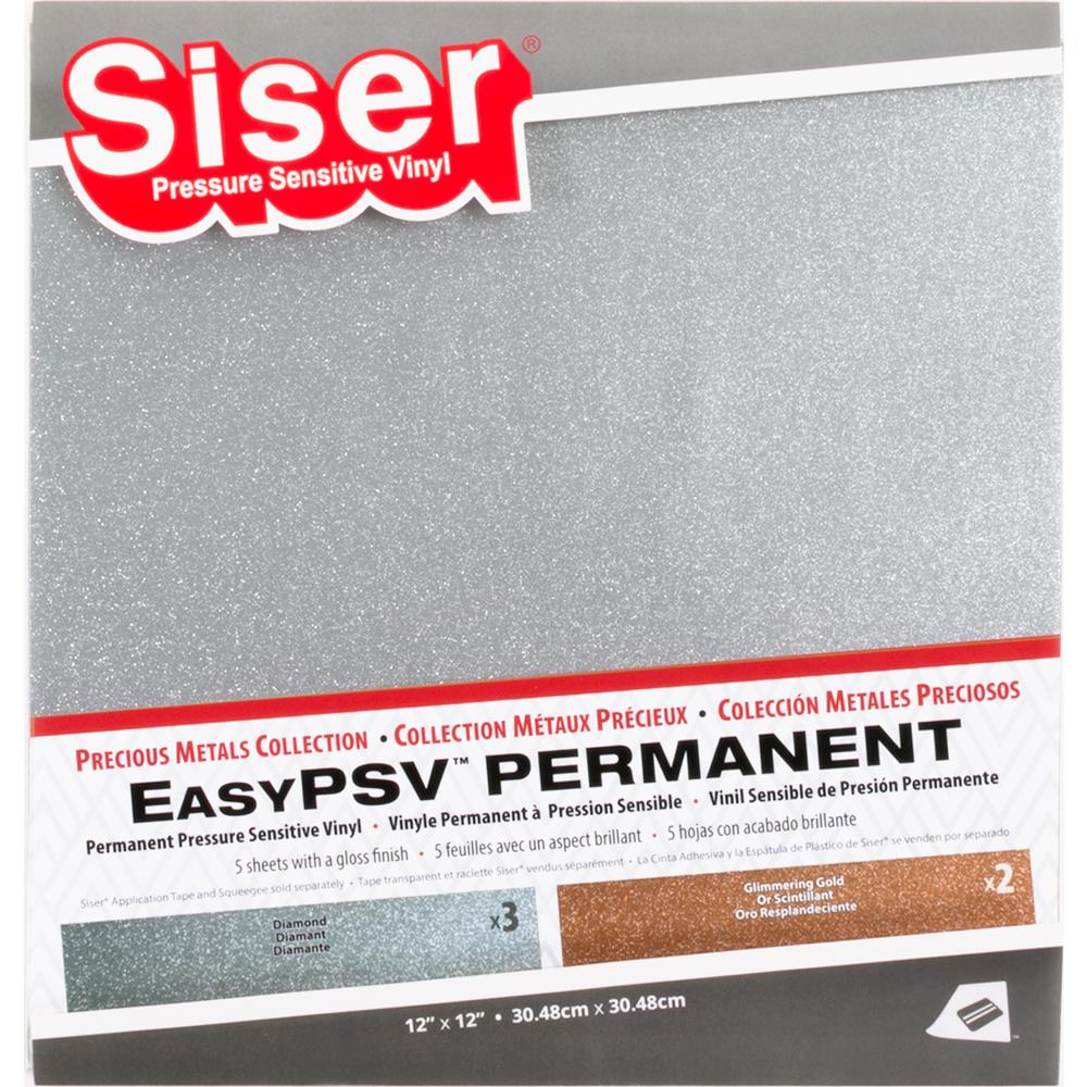 Siser EasyPSV Permanent Glitter Vinyl - Precious Metals
