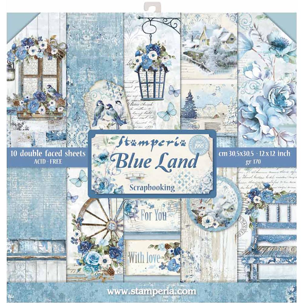 Stamperia Double-Sided Paper Pad - Blue Land