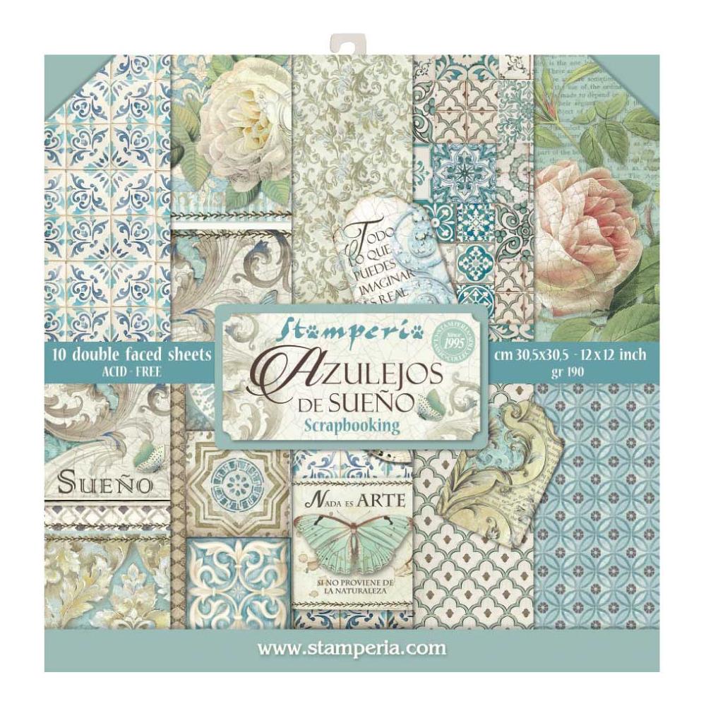 Stamperia Double-Sided Paper Pad - Azulejos