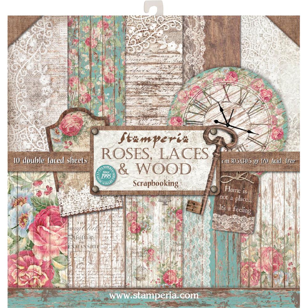 Stamperia Double-Sided Paper Pad - Roses & Laces