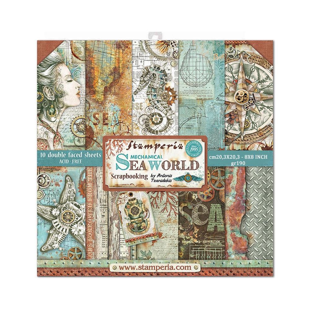 Stamperia Double-Sided Paper Pad 8"x8" - Sea World