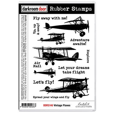 Rubber Stamp Set - Vintage Planes
