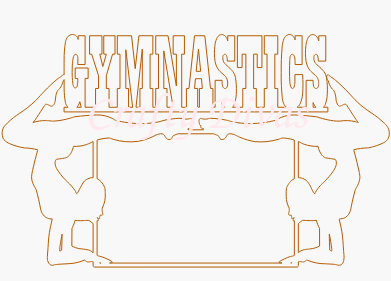 Chipboard Shapes - Gymnastics 4x6 frame - Crafty Divas