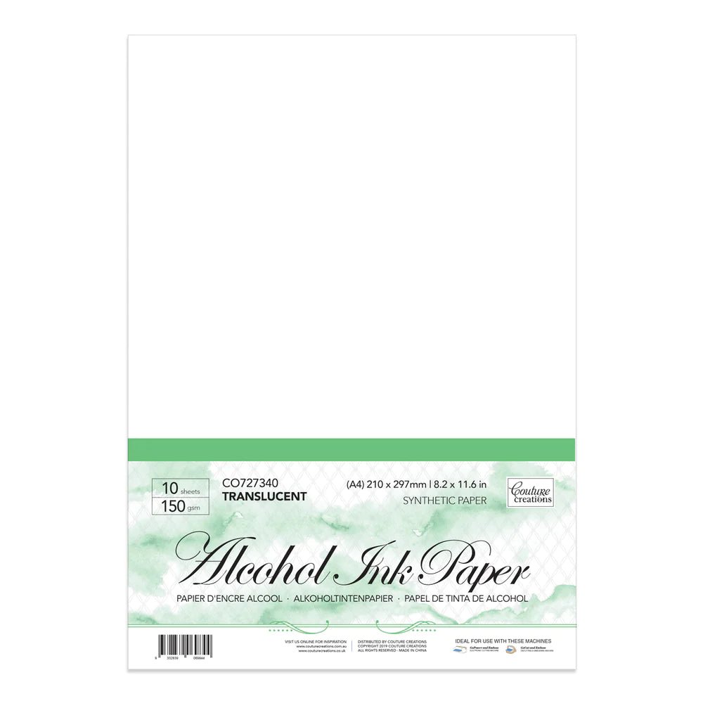 Couture Creations Synthetic Paper - Translucent A4 150gsm 10pk - Crafty Divas
