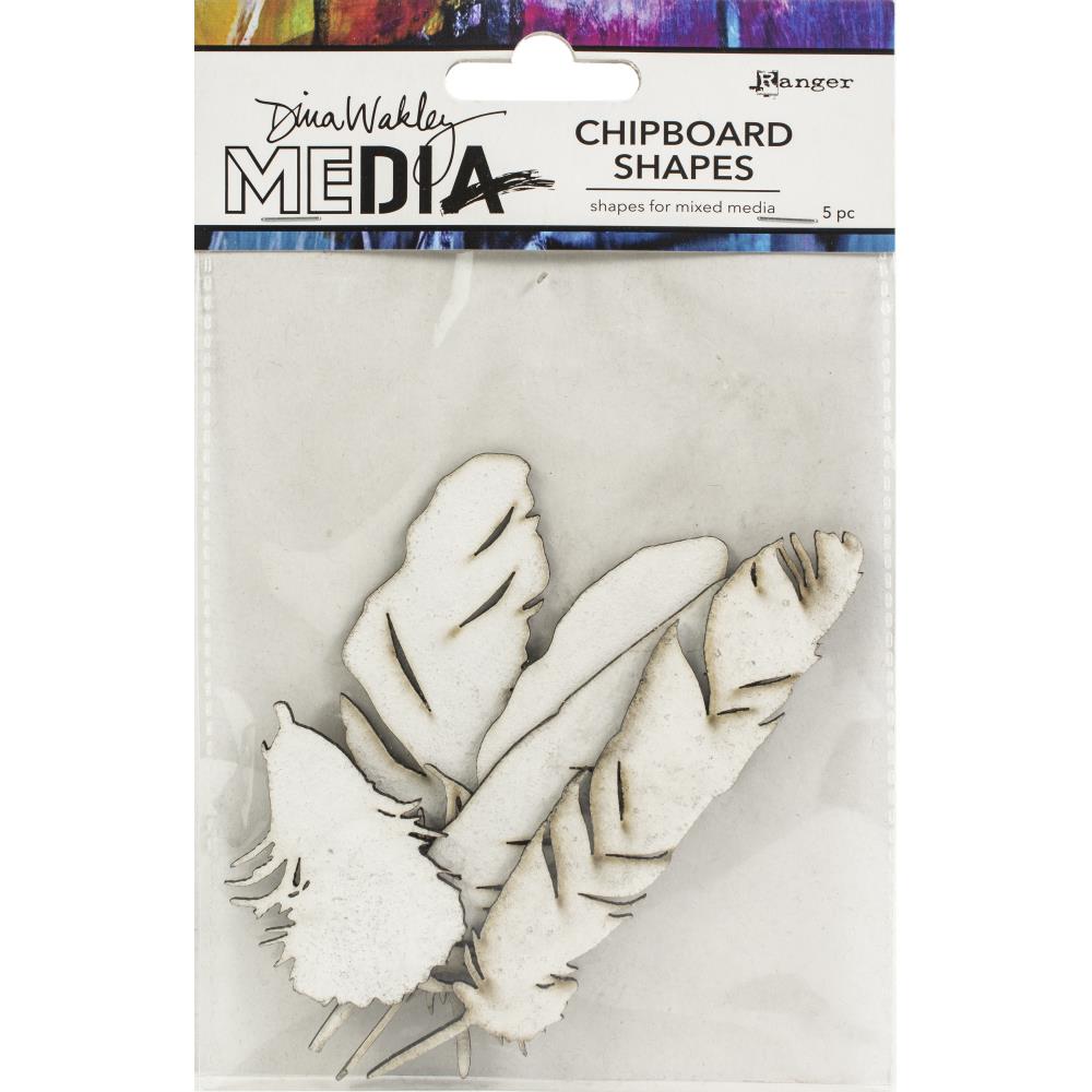 Dina Wakley Media Chipboard Shapes - Feathers - Crafty Divas