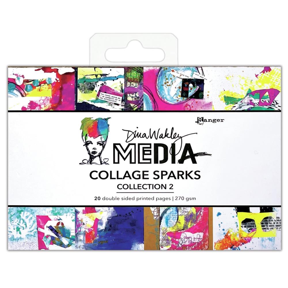 Dina Wakley Media Mixed Media Collage Sparks 6x4 - Collection 2 - Crafty Divas