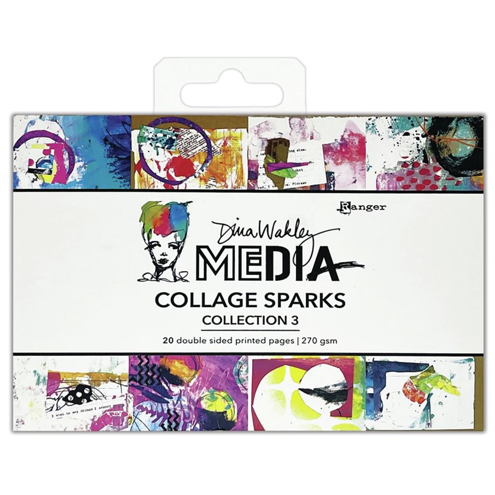 Dina Wakley Media Mixed Media Collage Sparks 6x4 - Collection 3 - Crafty Divas