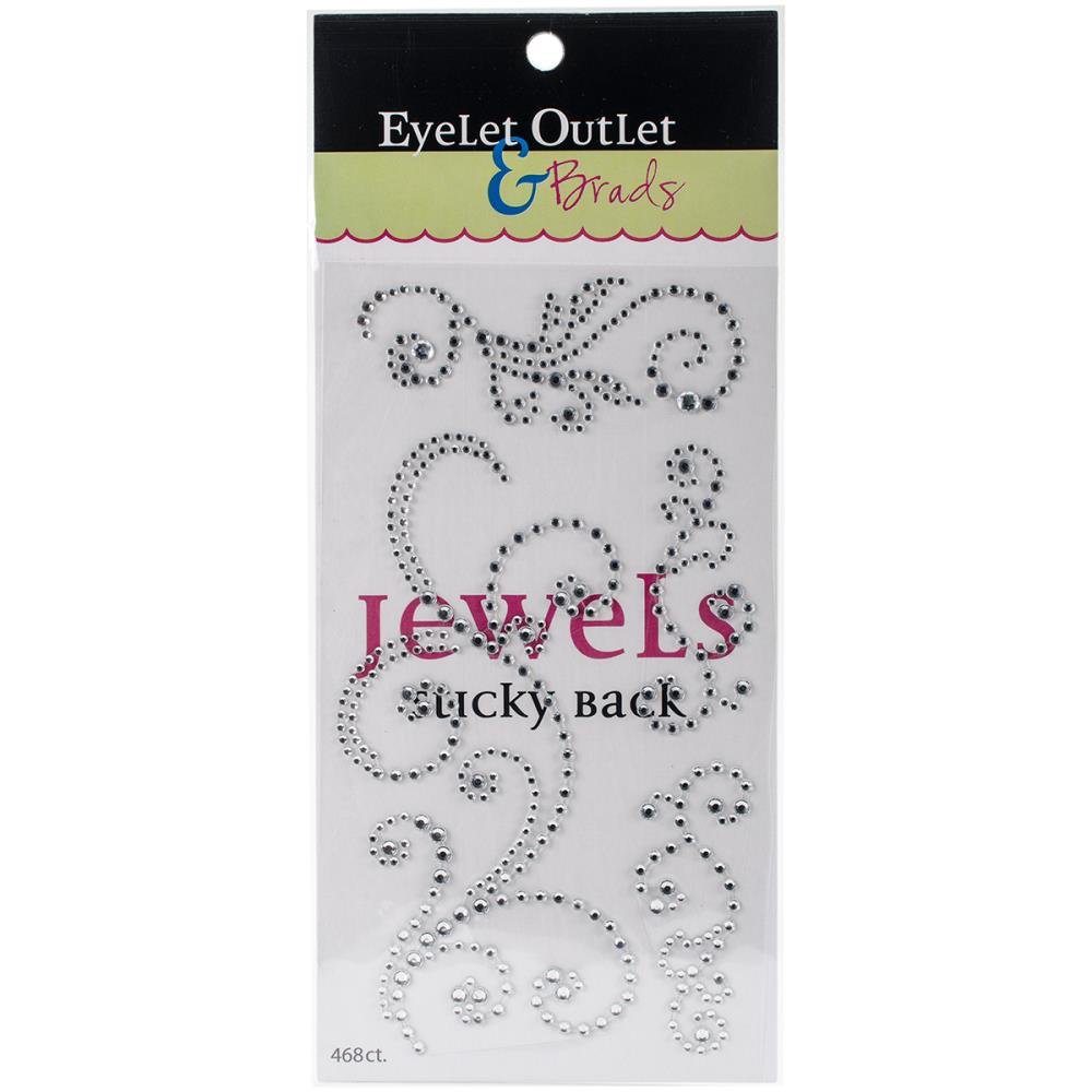Eyelet Outlet Adhesive Jewel Swirls - Clear - Crafty Divas