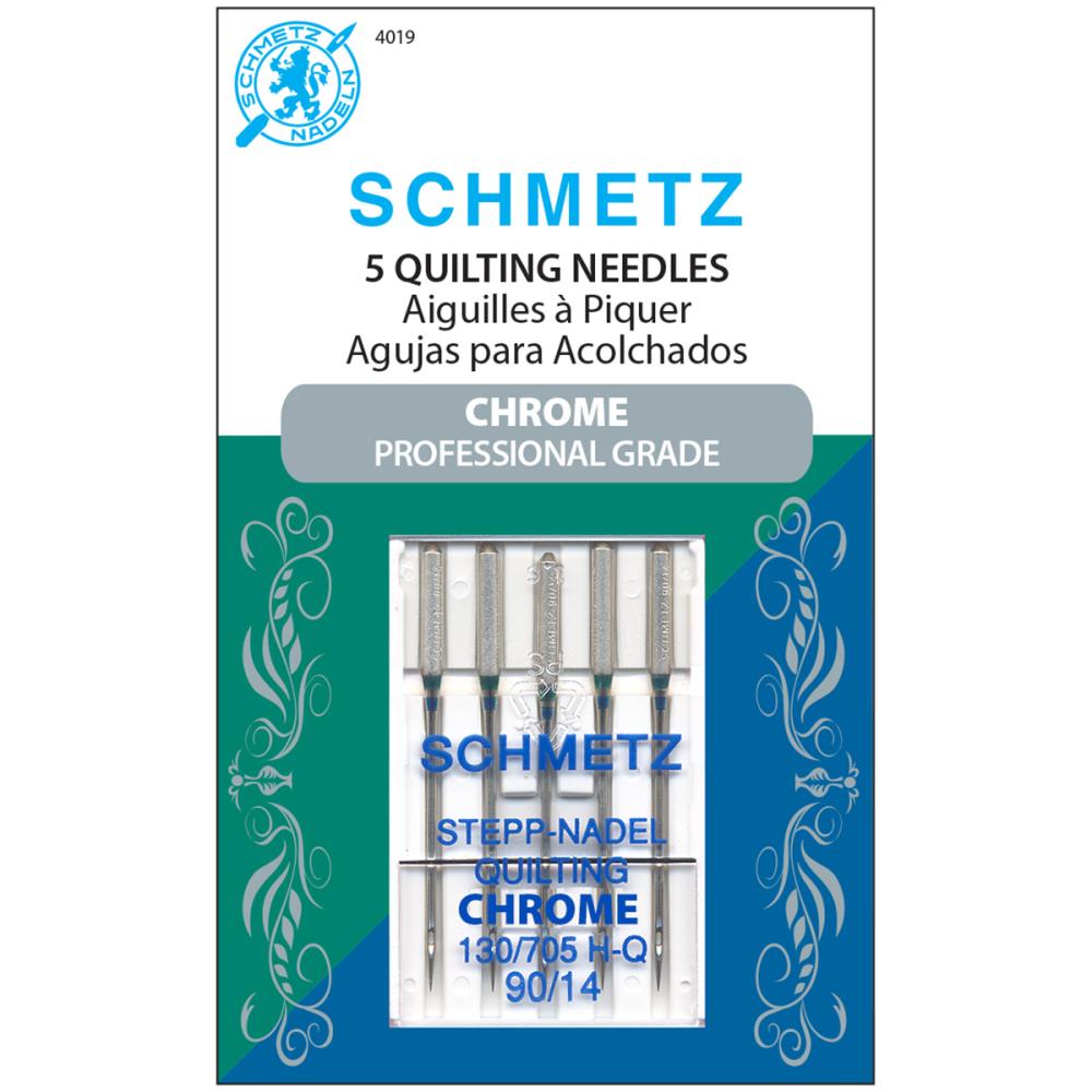 Schmetz Chrome Quilting Machine Needles - Professional Grade - Size 90-14 5pk