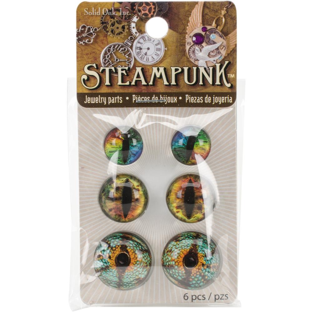 Solid Oak Steampunk Acrylic Accents - Dragon Eyes Brights