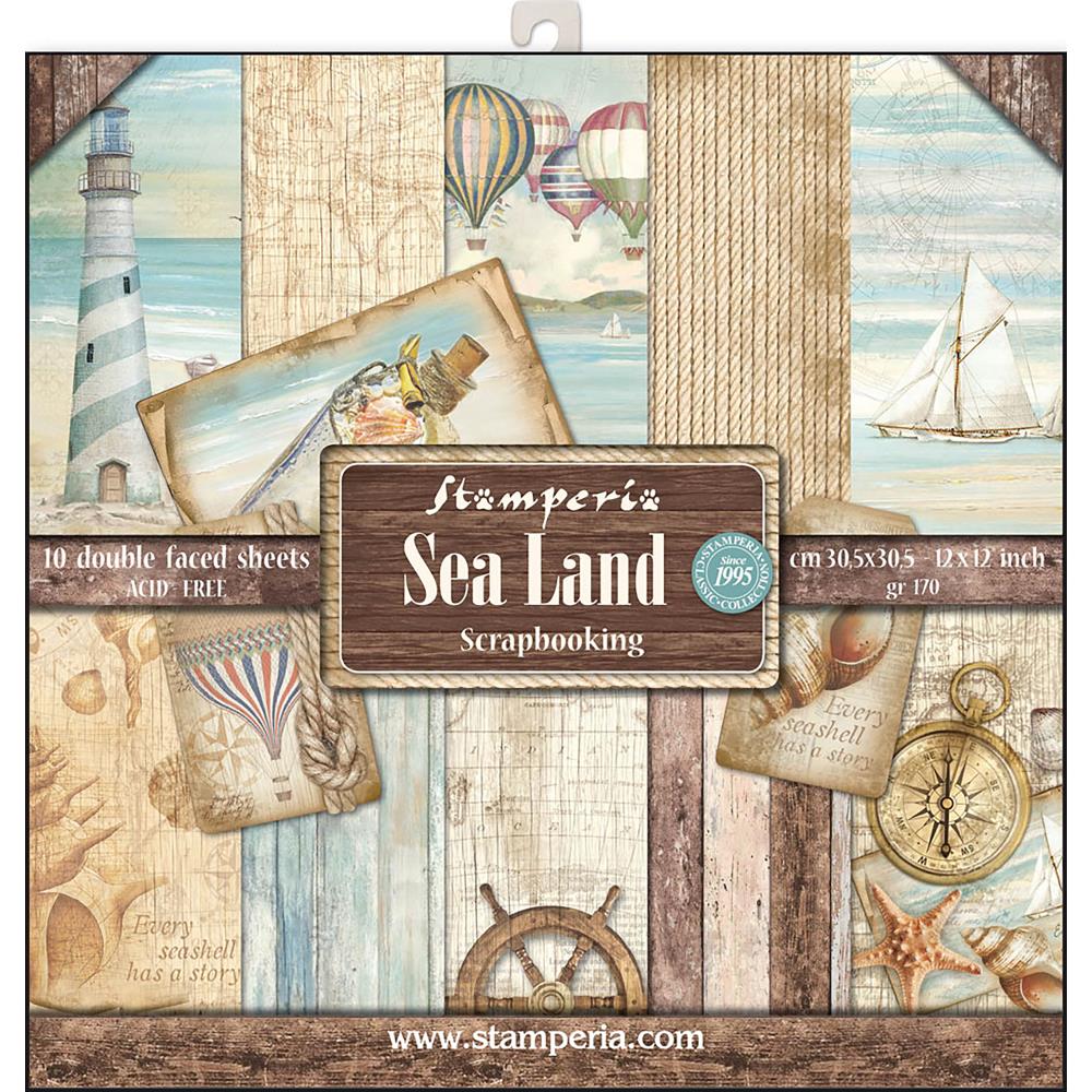 Stamperia Double-Sided Paper Pad - 12x12 - Sea Land