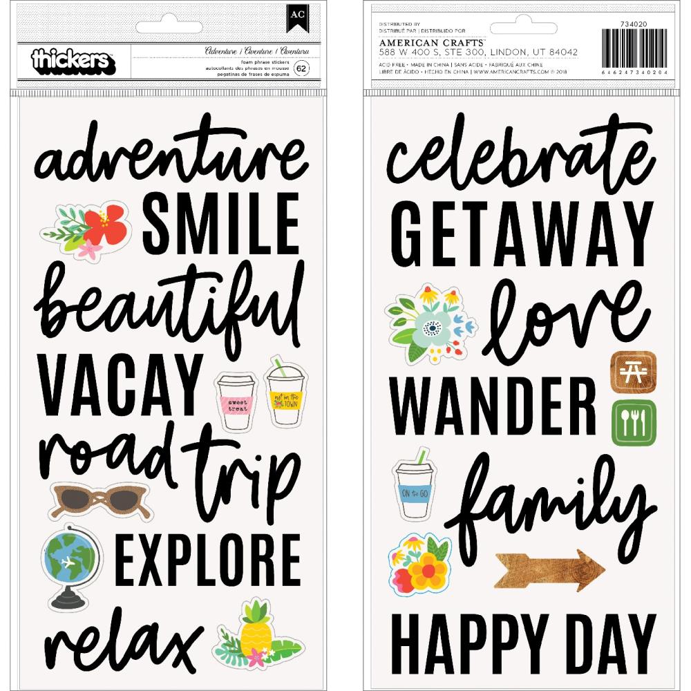 Chasing Adventures Thickers Stickers - Phrase Icon