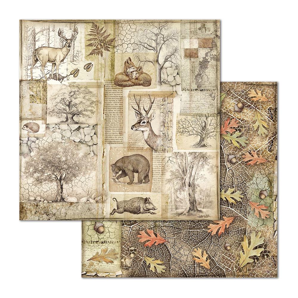 Stamperia Double-Sided Paper Pad 8x8 - Forest