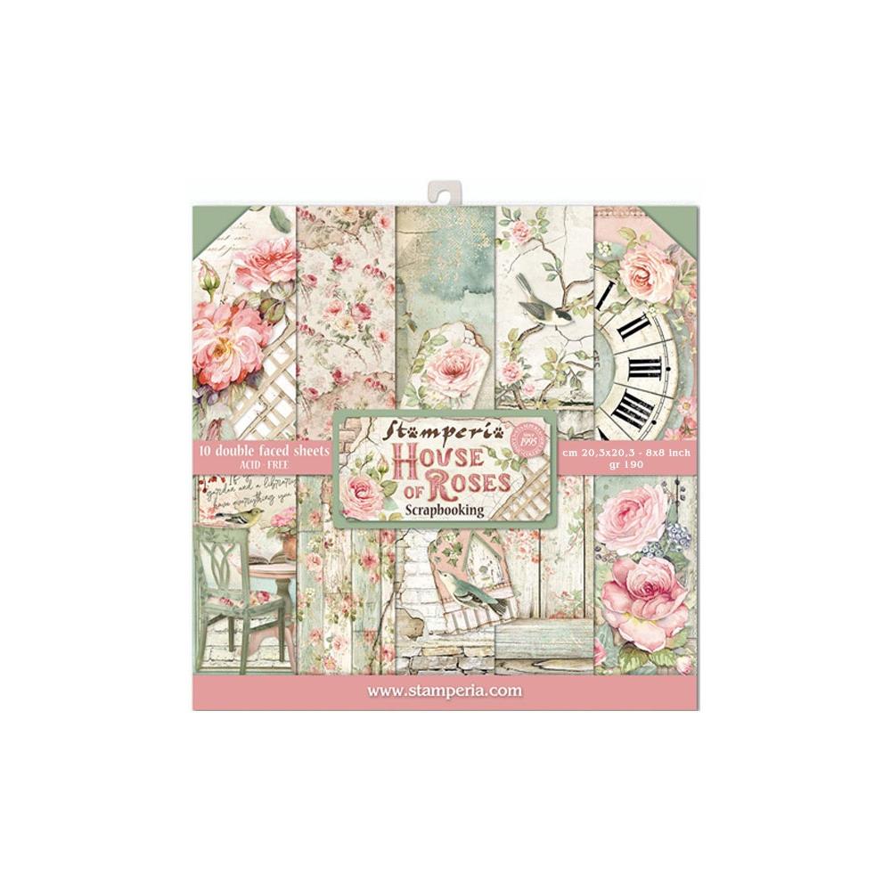 Stamperia Double-Sided Paper Pad - 8x8 - House Of Roses