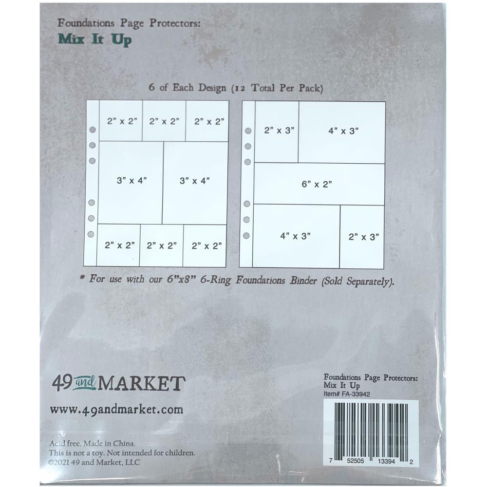 49 And Market Foundations Page Protectors 6X8 - Mix It Up