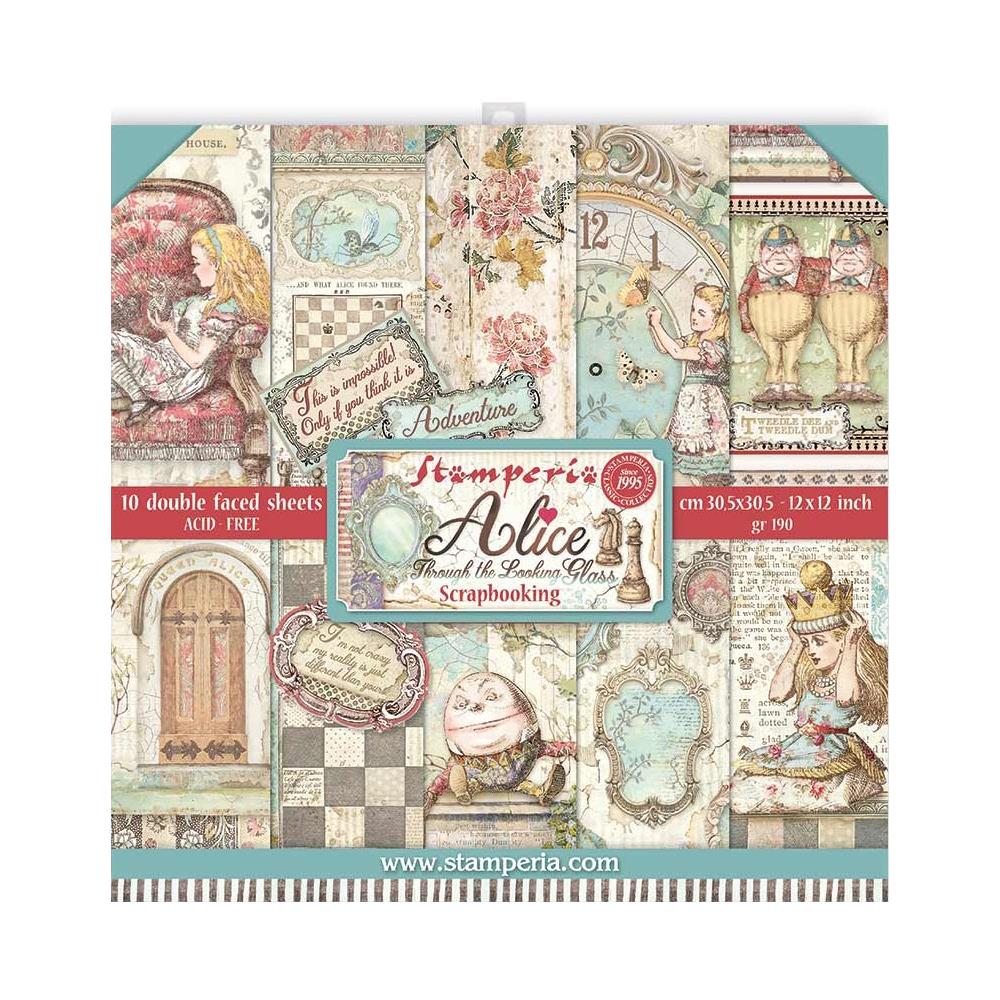Stamperia Double-Sided Paper Pad 12x12 - Alice Through The Looking Glass
