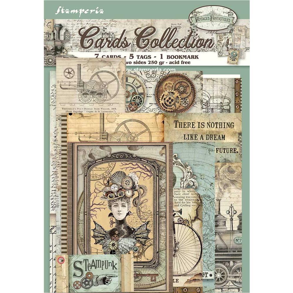 Stamperia Cards Collection - Voyages Fantastiques
