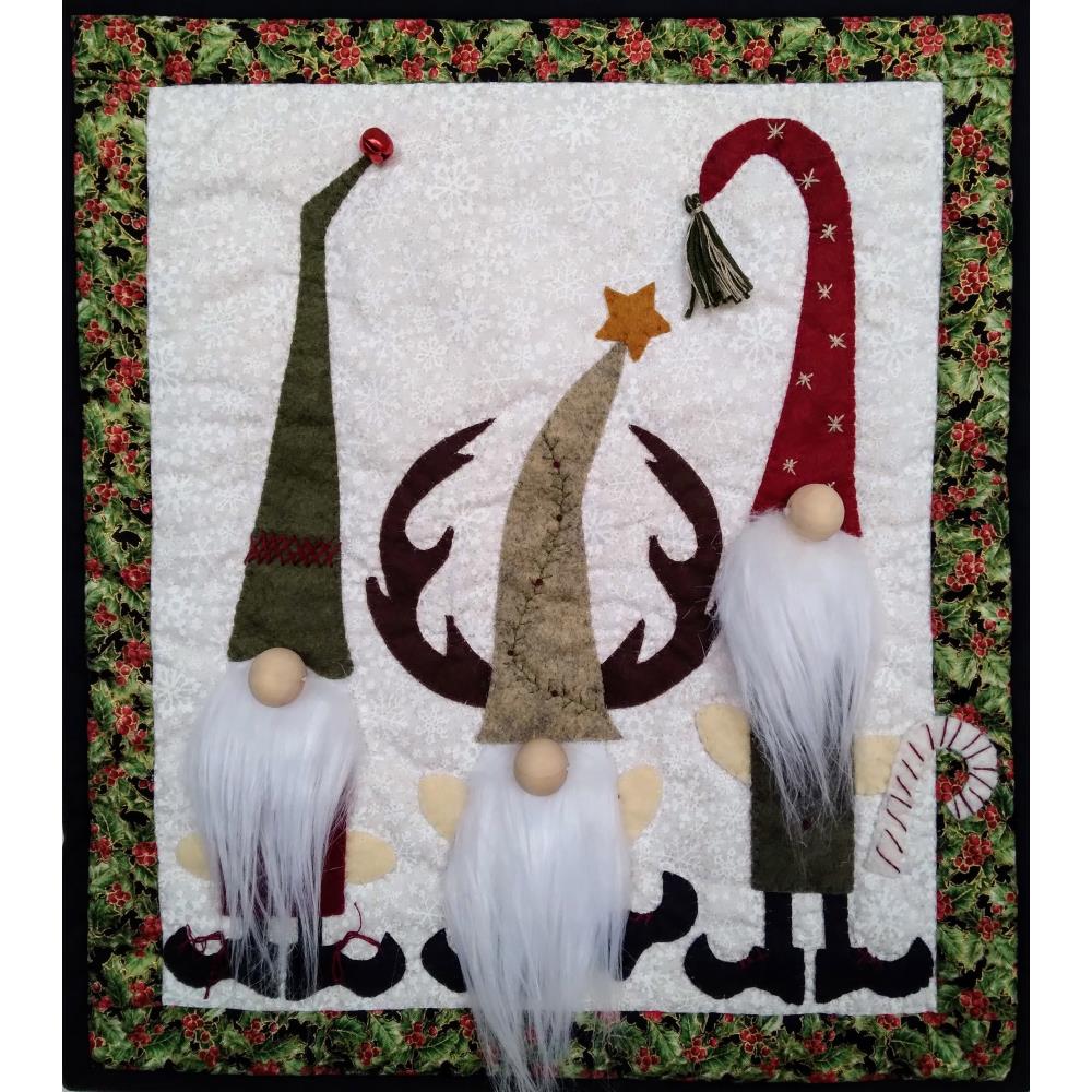 Rachel's Of Greenfield Wall Quilt Kit 13X15 - Gnomes
