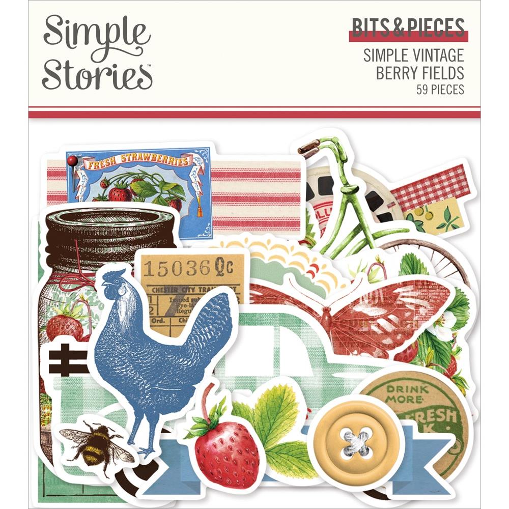 Simple Stories - Simple Vintage Berry Fields Bits & Pieces Die-Cuts