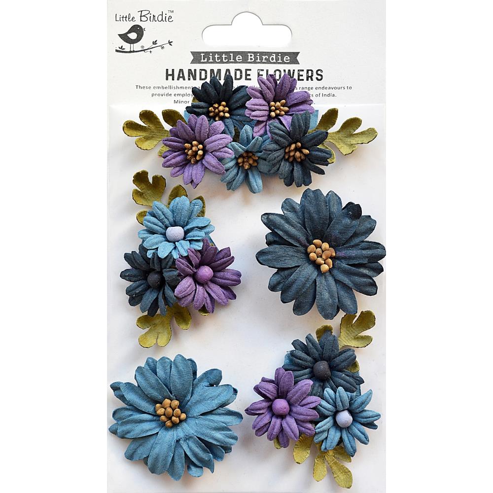 Little Birdie Fairy Garden Paper Flowers - Purple Passion