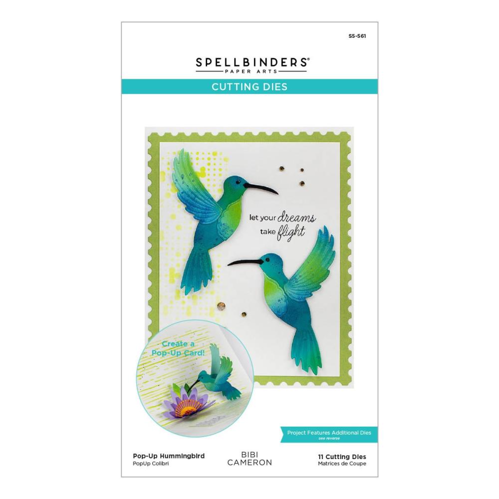 Spellbinders Etched Dies By Bibi Cameron - Pop-Up Hummingbird
