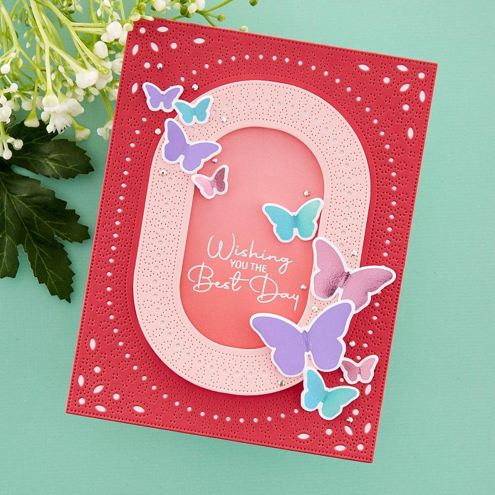 Spellbinders Etched Dies From The Stylish Ovals Collection - Infinity Punch & Pierce Plate