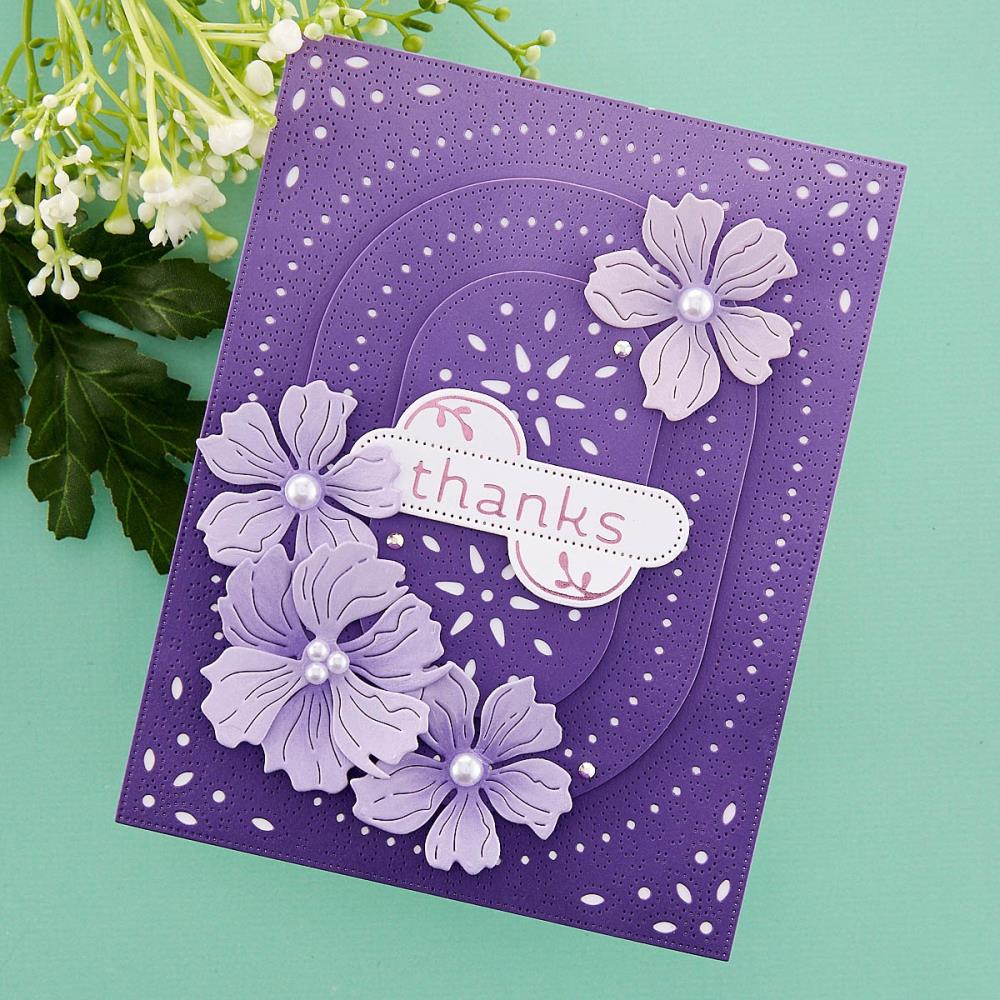 Spellbinders Etched Dies From The Stylish Ovals Collection - Infinity Punch & Pierce Plate