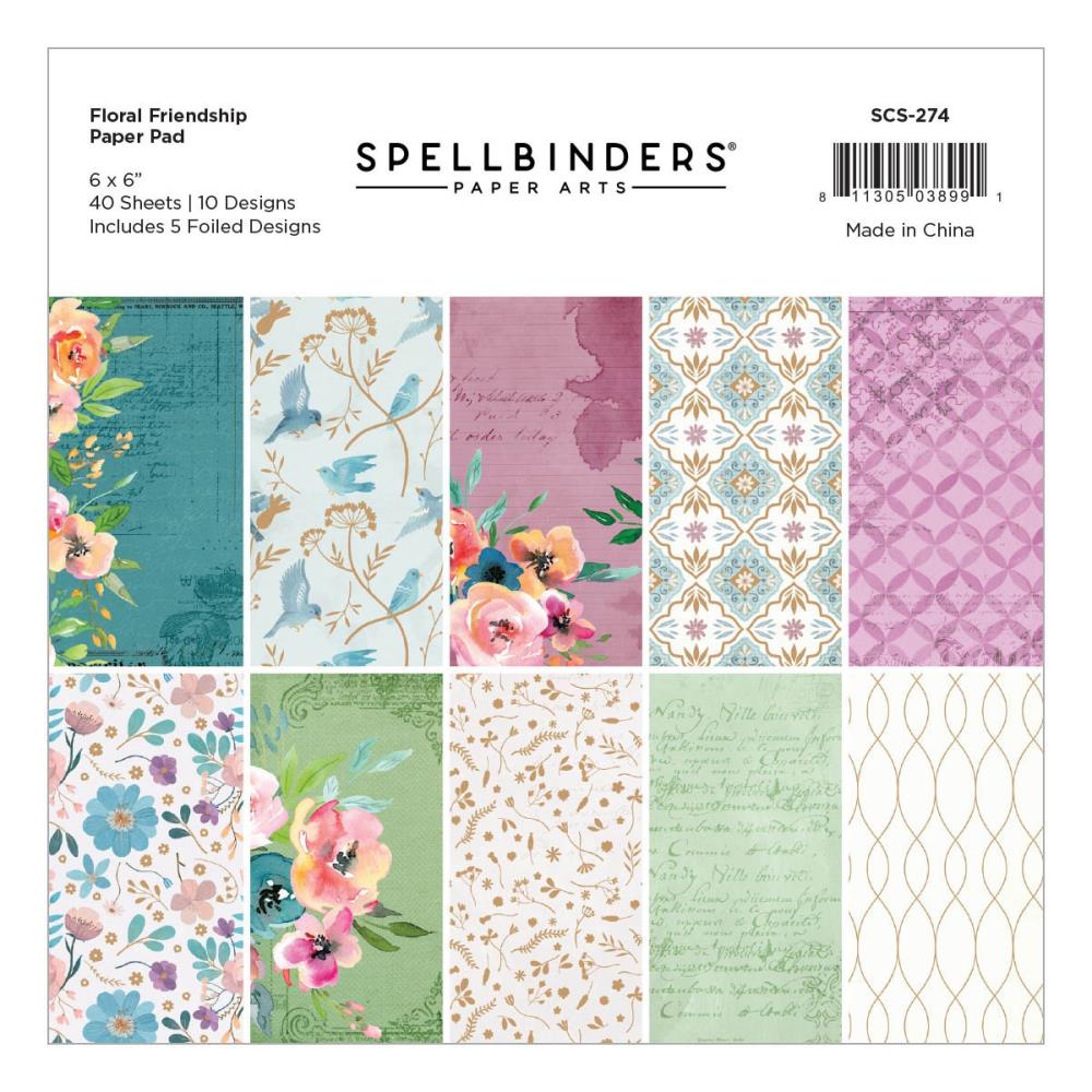 Spellbinders Paper Pad 6X6 - Floral Friendship