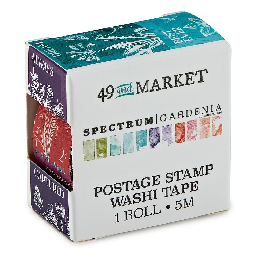 49 And Market Washi Tape Roll - Coloured Postage Stamp - Spectrum Gardenia