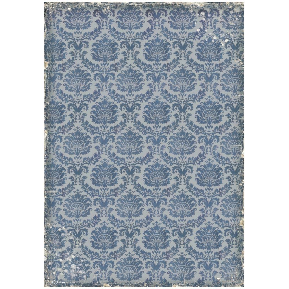 Stamperia Rice Paper Sheet A4 - Vintage Library Wallpaper