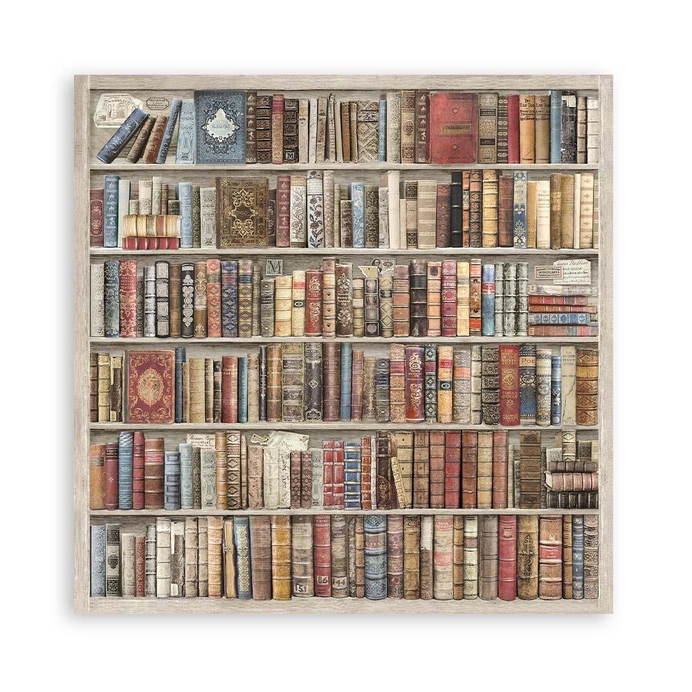 Stamperia - Polyester Fabric 12X12 4 pack - Vintage Library