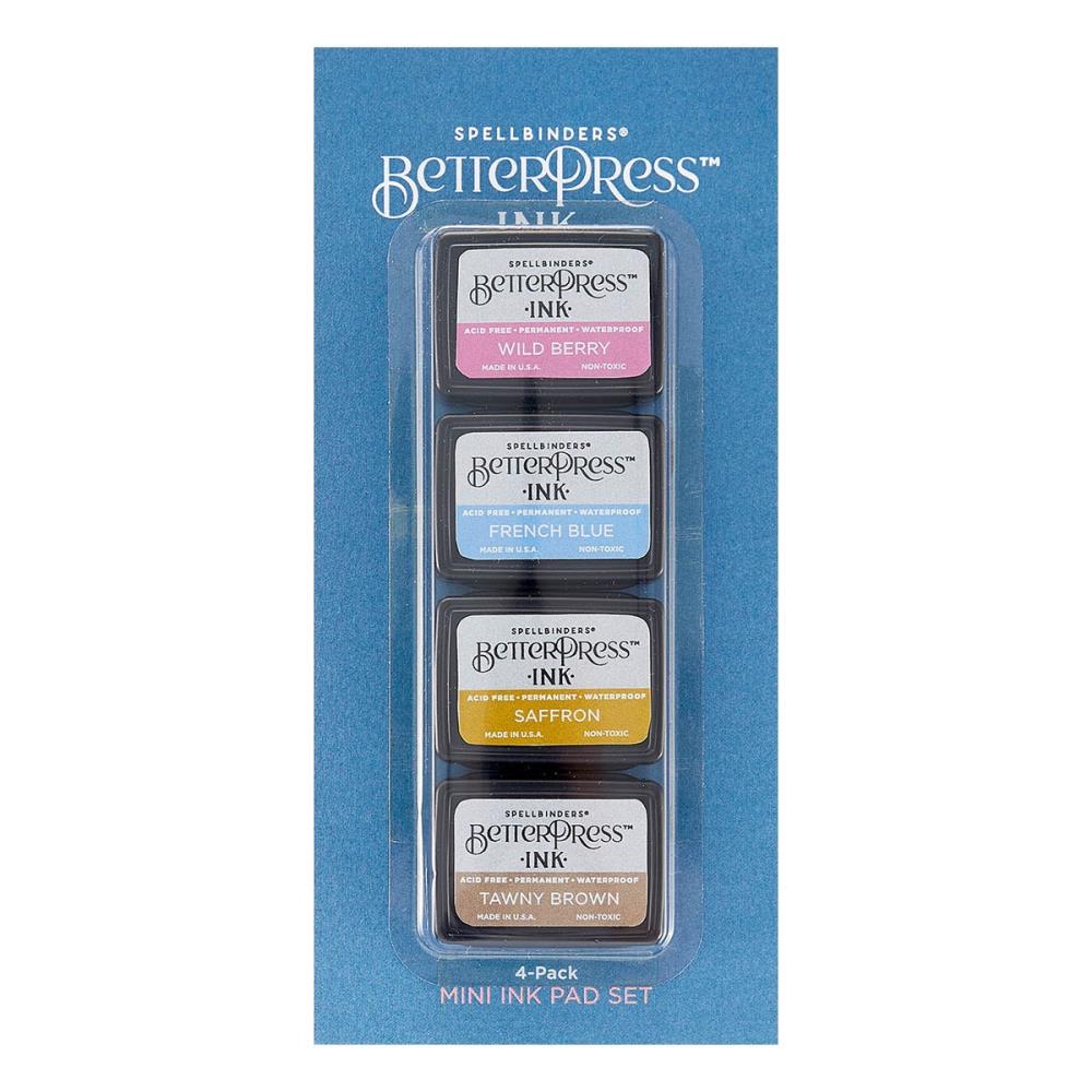 Spellbinders BetterPress Letterpress Mini Ink Pad Set - Nature Tones