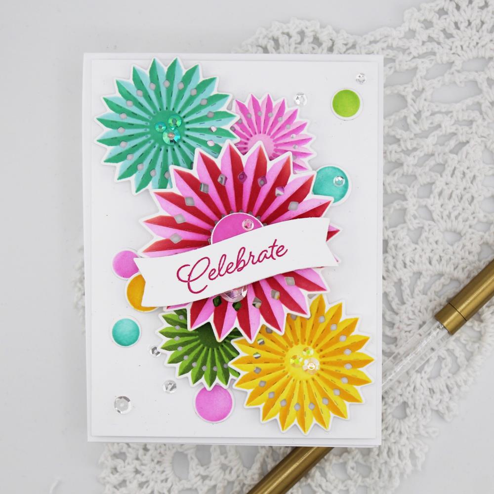 Pinkfresh Studio Clear Stamp Set - Basic Banners: Celebrate