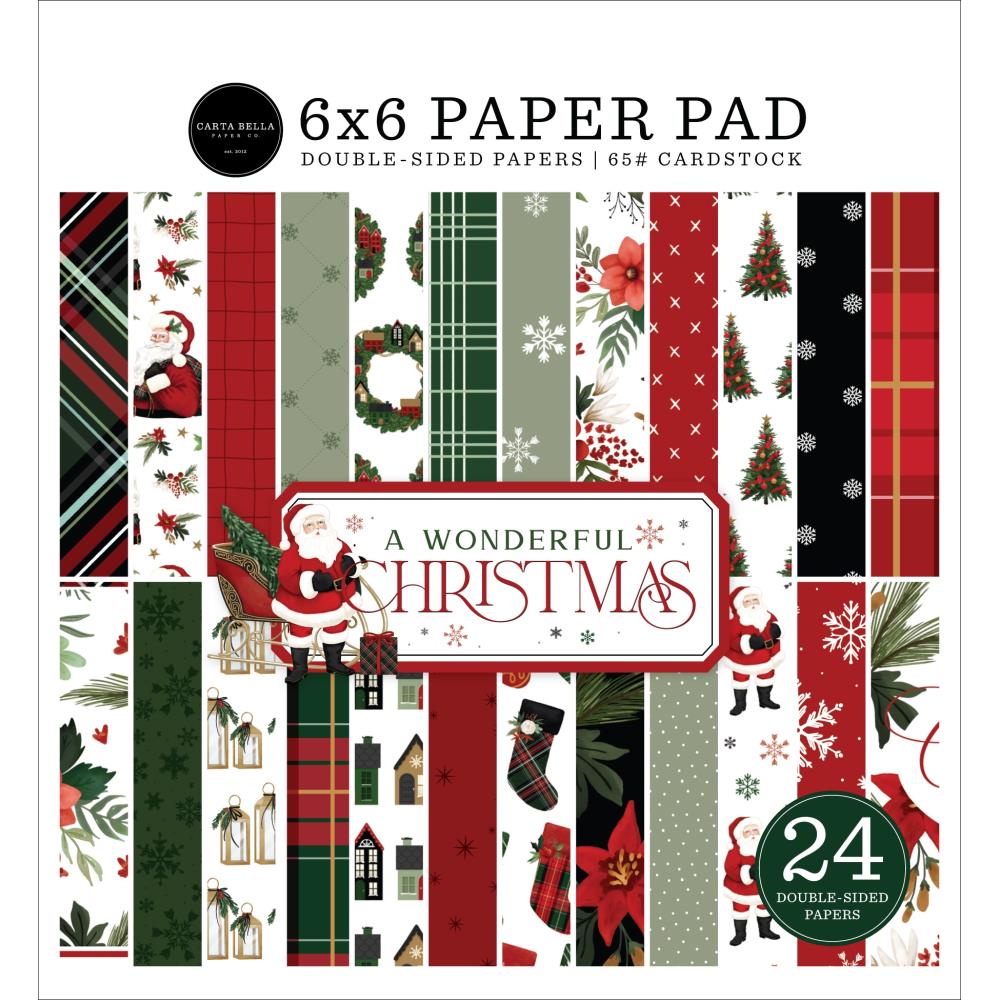 Carta Bella Double-Sided Paper Pad 6X6 - A Wonderful Christmas