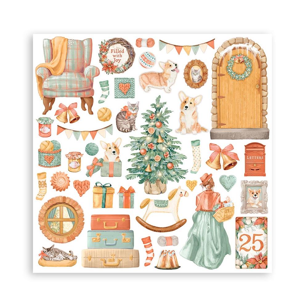 Stamperia Double-Sided Paper Pad 8x8 - All Around Christmas