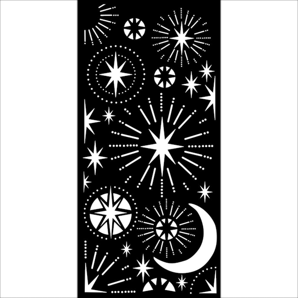 Stamperia Stencil 12x25cm - Christmas Stars And Moon