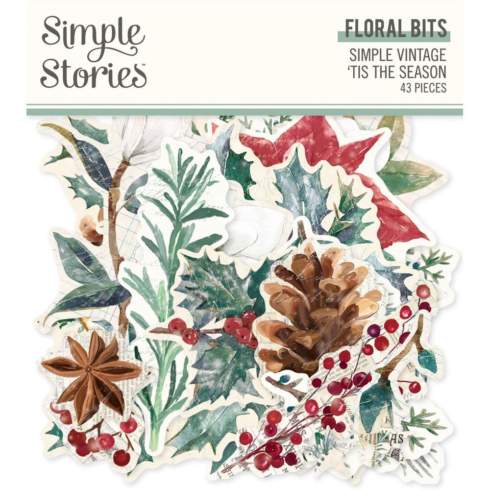 Simple Stories - Tis The Season Bits & Pieces Die-Cuts Floral