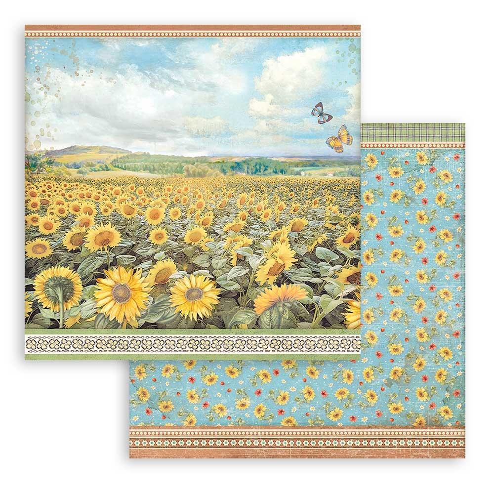 Stamperia Double-Sided Paper Pad 12x12 - Sunflower Art