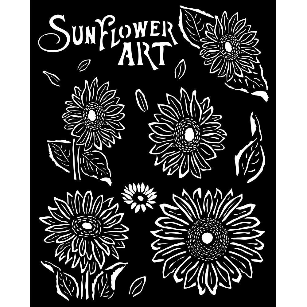 Stamperia Stencil 20cm x 25cm - Sunflower Art Sunflowers