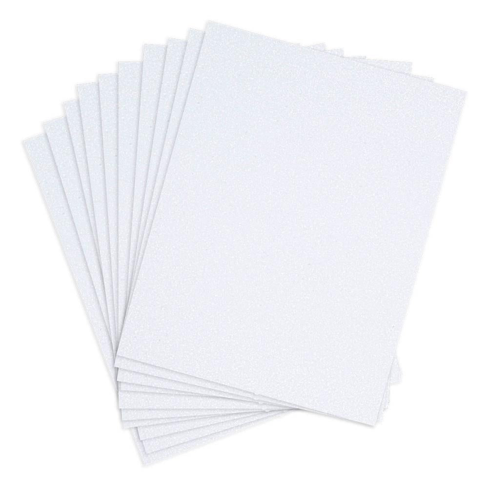 Spellbinders Pop-Up Die Cutting Glitter Foam Sheets - White 10pcs