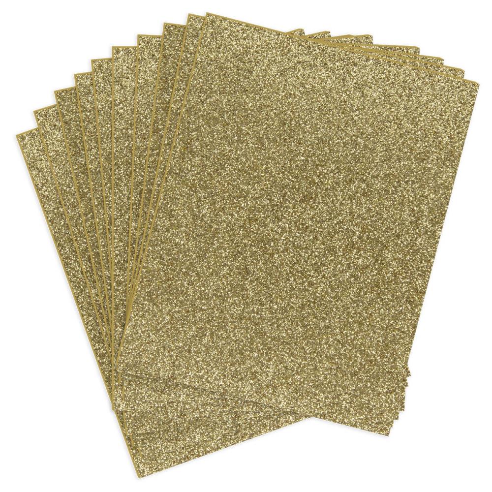 Spellbinders Pop-Up Die Cutting Glitter Foam Sheets - Gold 10pcs
