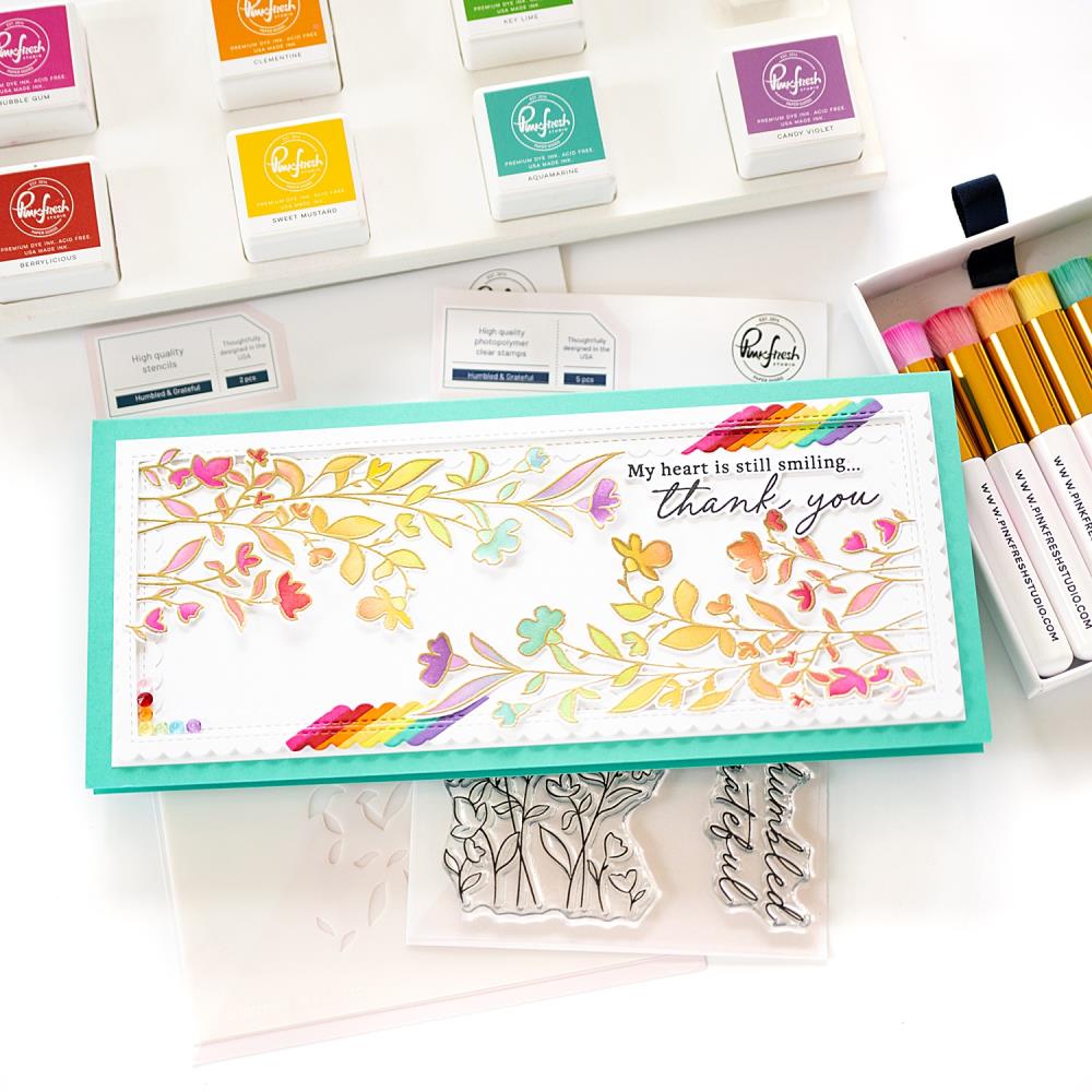 Pinkfresh Studio Clear Stamp Set - Humbled & Grateful