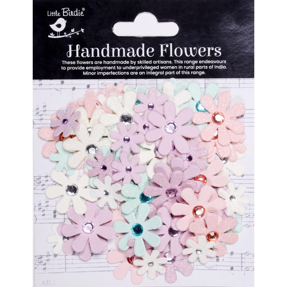Little Birdie Sparkle Florettes Paper Flowers - Fairy Garden