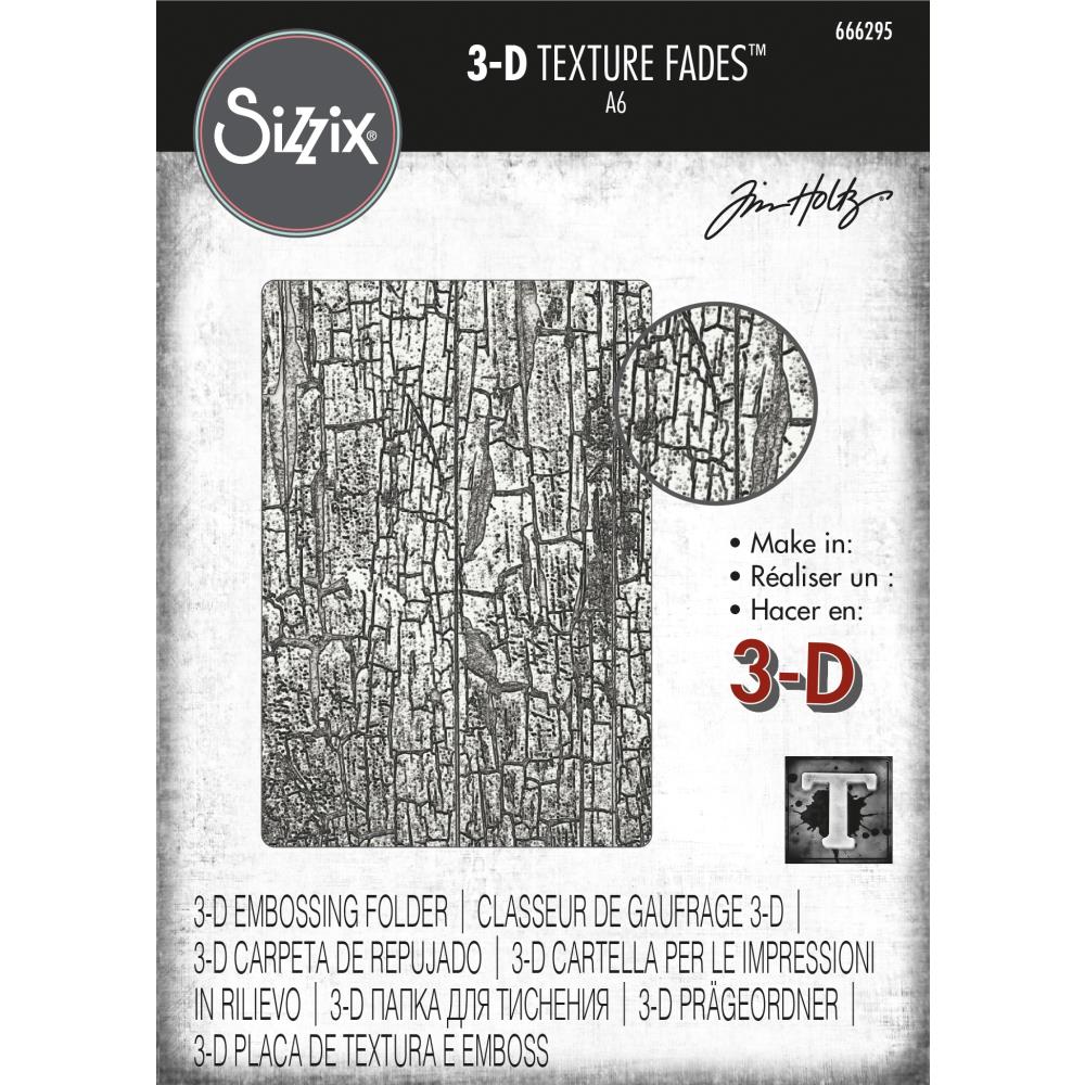 Sizzix 3D Texture Fades Embossing Folder By Tim Holtz - Cracked