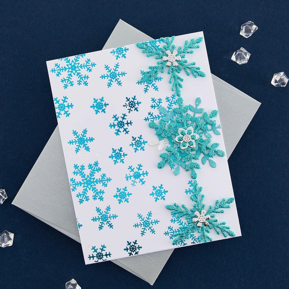 Spellbinders Glimmer Hot Foil Plate 7 Die - Snowflakes - Glimmering Snowflakes