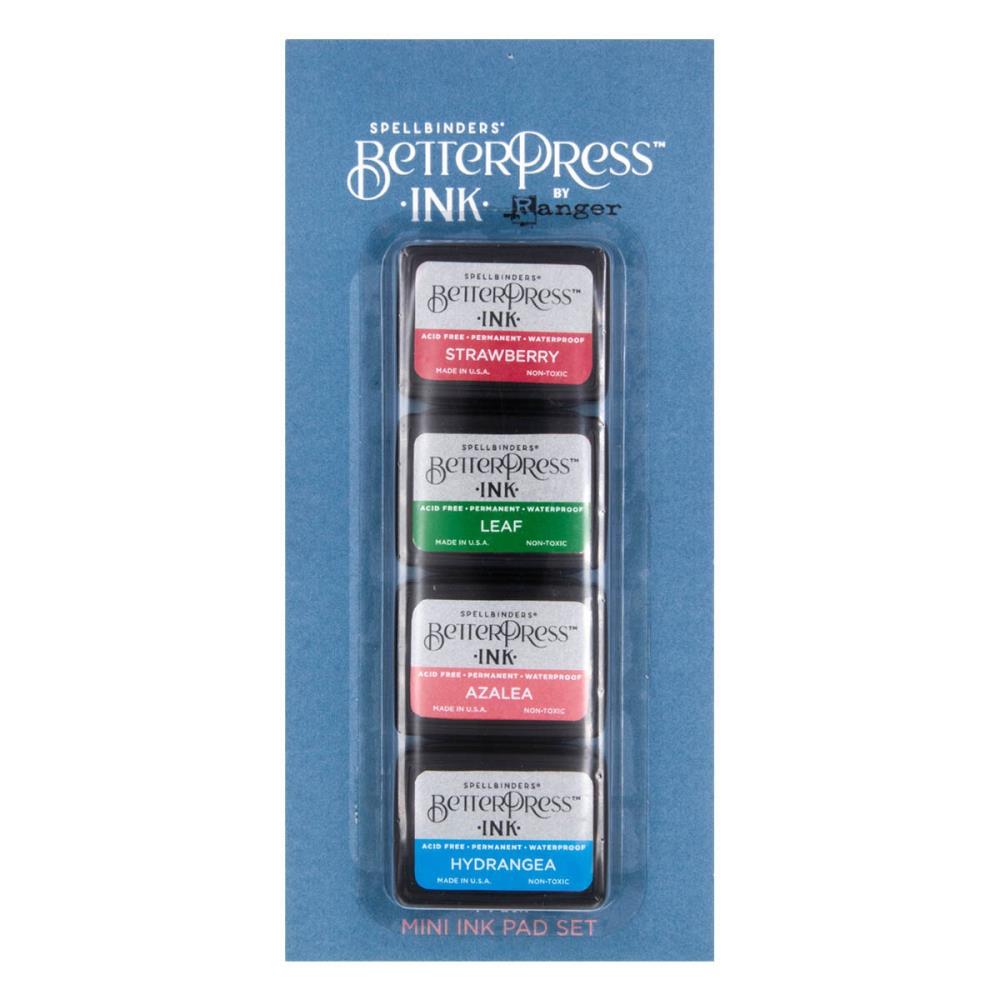 Spellbinders BetterPress Letterpress Mini Ink Pad Set - Flower Garden