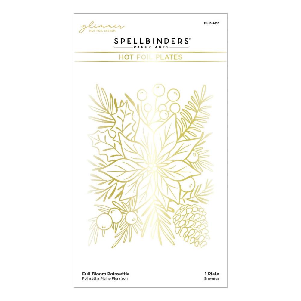Spellbinders Glimmer Hot Foil Plate - Full Bloom Poinsettia