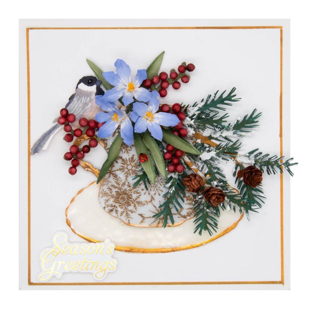 Spellbinders Glimmer Hot Foil Plate - Snow Garden - Winter Bough