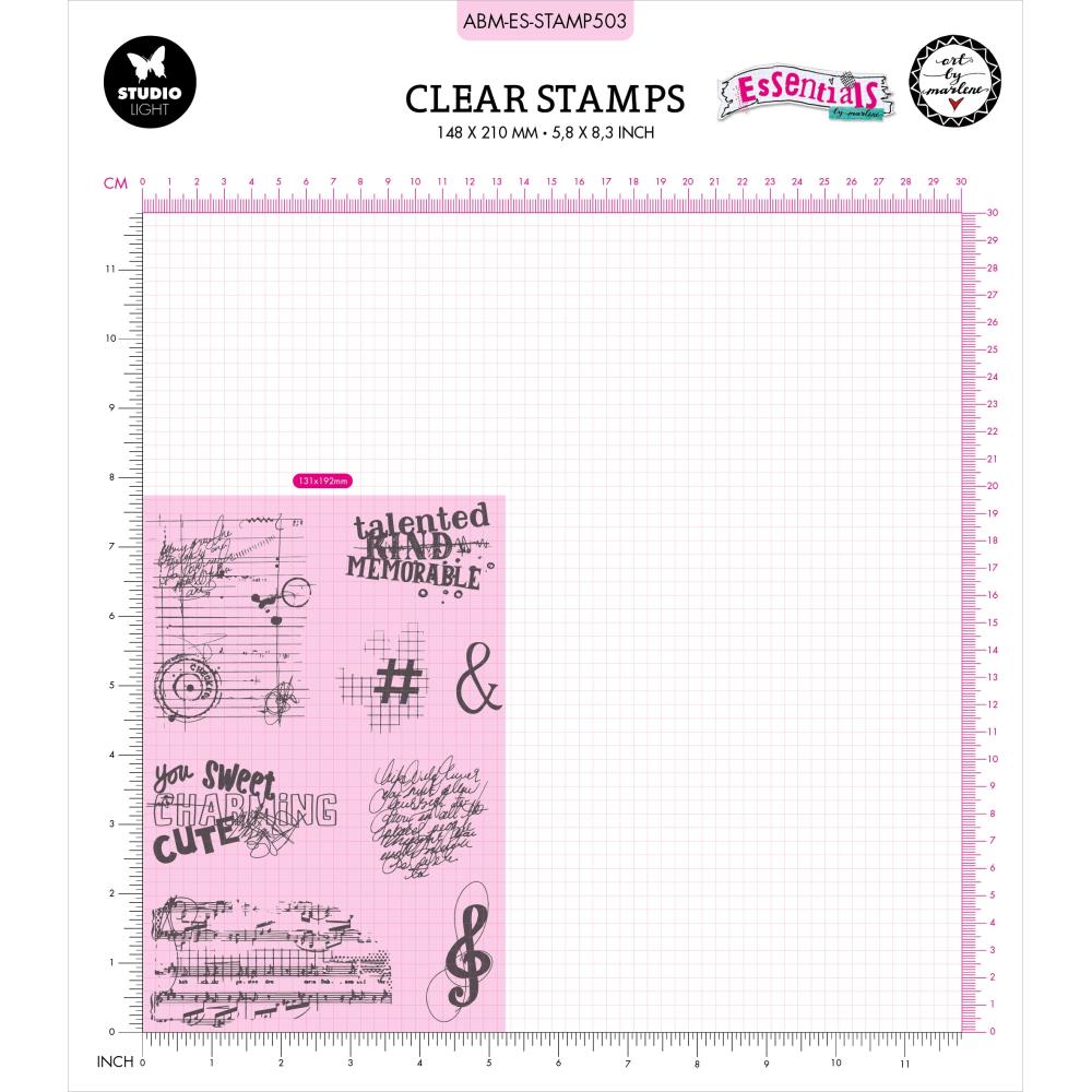 Art By Marlene Essentials Clear Stamp - Nr. 503. Notes