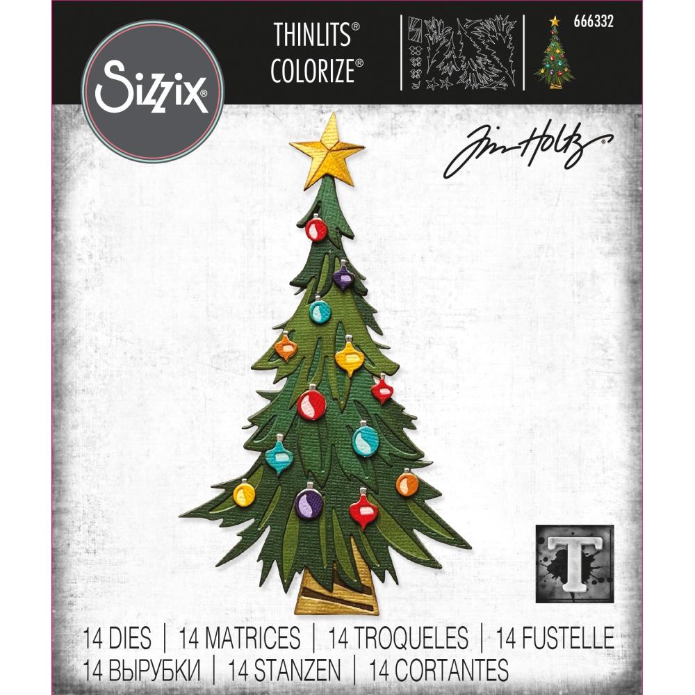 Sizzix Thinlits Dies By Tim Holtz - Trim A Tree Colorize